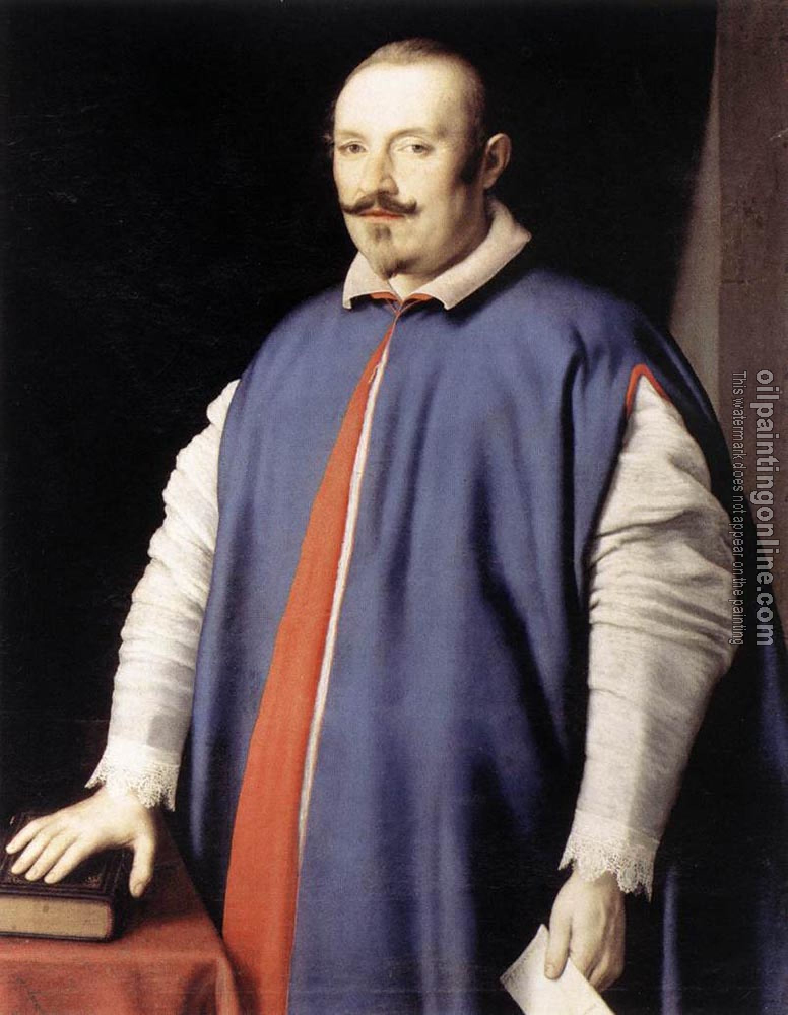 Giovanni Battista Salvi da Sassoferrato - Portrait Of Monsignor Ottaviano Prati
